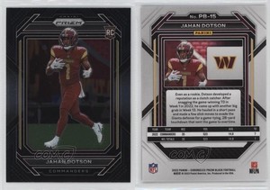 2022 Panini Chronicles Prizm Black Jahan Dotson #PB-15 Rookie RC