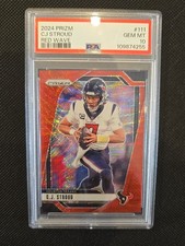2024 Panini Prizm CJ Stroud Red Wave Prizm /149 PSA 10 Houston Texans No. 111