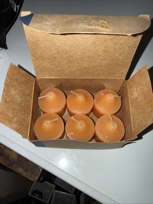 Party Lite Votive Candle Caramel Pear Six Count V06716 In Open Box