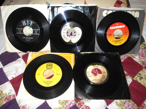 The Beatles Love Me Do P.S. I Love You John Lennon Imagine, Beagles 45's rpm Lot