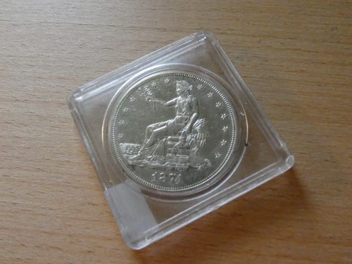 Collectible 1874-S United States Trade Dollar No Chop Marks MS Details