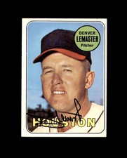 Denny Lemaster Signed Authentic 1969 Topps Houston Astros Autograph