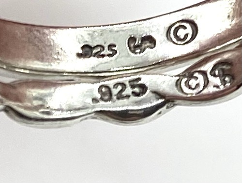 Sterling Silver / 925 9 Rings Set / Lot - Sizes: 9; 8.75; 7.5; 7 - Picture 15 of 17