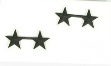 Pair New Military Major General Rear Admiral O8 Subdued 2-Star Metal Rank B4