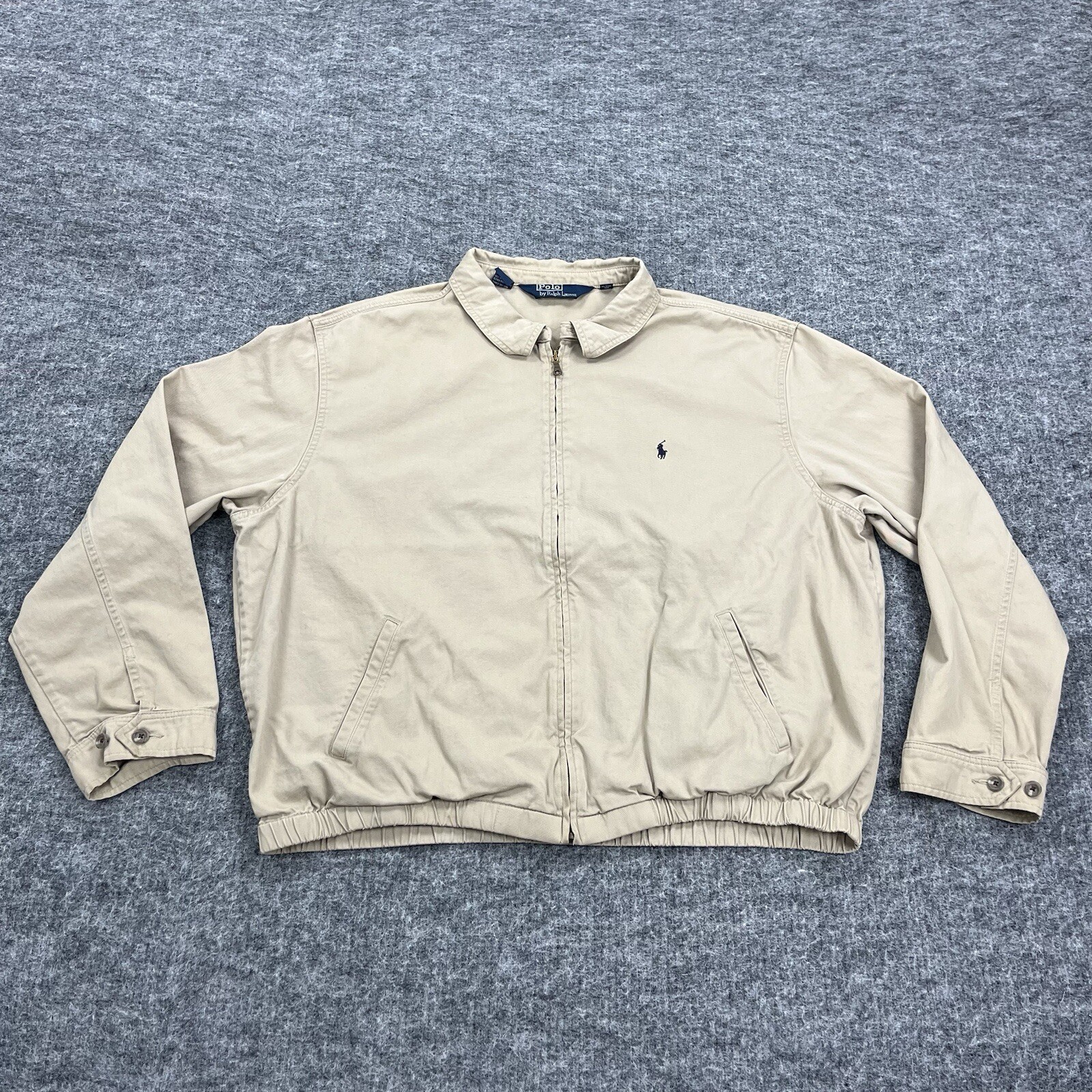 Polo Ralph Lauren giacca uomo 2XL beige pony giacca a vento preppy golf coat