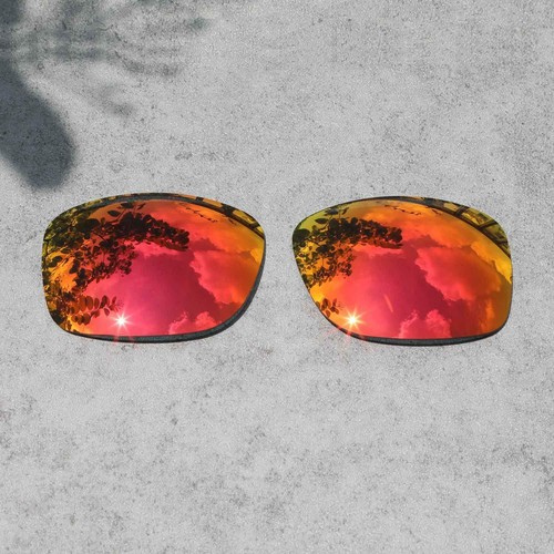 Walleva Fire Red Replacement Lenses for Oakley Jupiter Squared Glasses