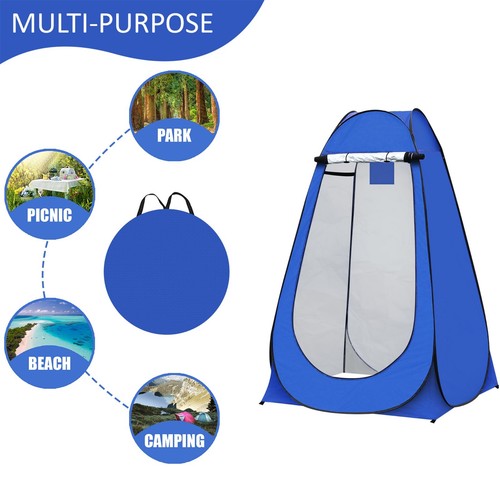 6L PORTABLE CAMPING TOILET POTTY WITH POP-UP PRIVACY TENT SHOWER HIKING TOILET - Picture 8 of 21