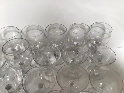 Antique Circa Early Century Designed by Bryce Beautiful Ribbed Coupe Glass - Picture 4 of 8