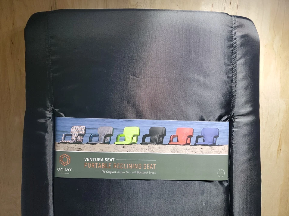 Assento de estádio reclinável portátil preto NFL Ventura Pittsburgh Steelers - Imagem 3 de 4