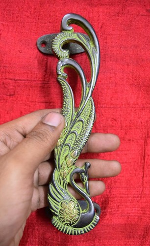 Peacock Theme Decorative Door Handle Handmade Unique Design Almirah Puller VR751 - Picture 6 of 12