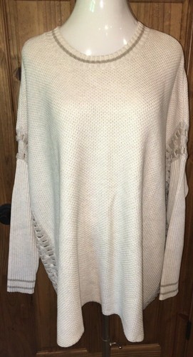 Cabi Slip Stitch Oversized Sweater 