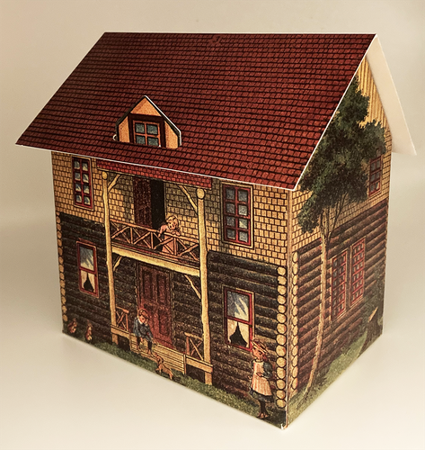 House Shaped Gift Box - Log Cabin - Christmas & All Occasions - Picture 3 of 5