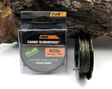Fox Edges Submerge Fleck Camo Leader 50lb 22,7kg 10m Karpfenschnur Vorfachschnur