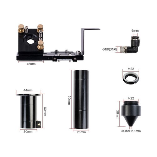Montaggio specchio testa laser CO2 per macchina per incisione taglierina lenti laser CO2 20 mm - Foto 32 di 35