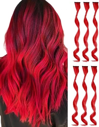 1-8 x Clip In Extension Capelli Lunghi Evidenzia Strisce - Colorate 🌸Affare🌸 - Foto 36 di 74
