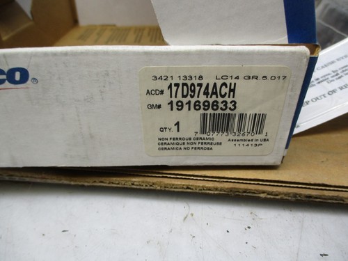 ACDelco Ceramic Disc Brake Pad Set Rear 17D974ACH - Picture 2 of 2
