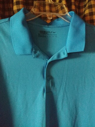 Men’s 2XL Nike Golf Blue Polo Short Sleeve Dri-Fit Shirt - Picture 3 of 4