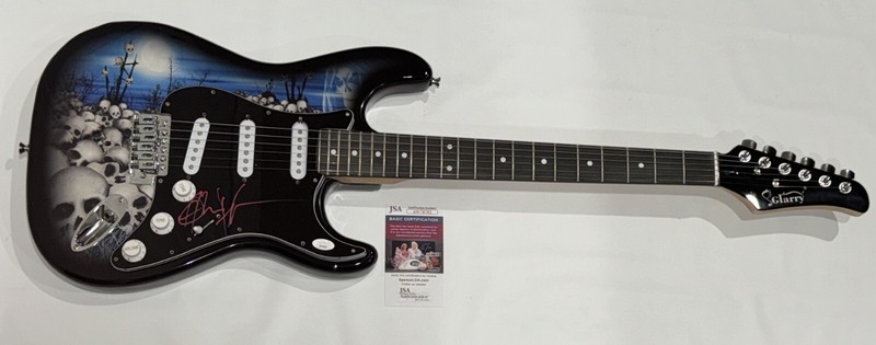 AL JOURGENSEN SIGNED SKULL ELECTRIC GUITAR MINISTRY AUTOGRAPHED JSA COA