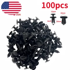 100PCS 8mm Bumper Clips Auto Car Hole Retainer Rivets Fastener Fender Push Pin