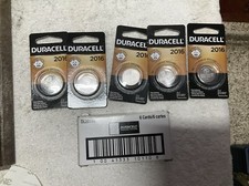 5 2016 Duracell Coin Cell Batteries-Lithium 3V- CR2016, ECR2016, DL2016 Ex 2030