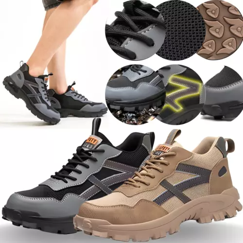 【Heavy Duty】Mens Work Boots Safety Shoes Steel Toe Cap Sneakers Lightweight - Imagen 2 de 41