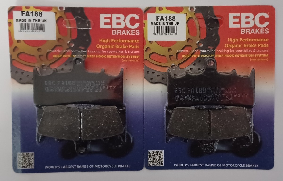 seta EBC Organic FRONT and REAR Disc Brake Pads Fits KAWASAKI ZX7R