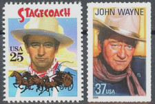 JOHN WAYNE  US Stamps #2448 & 3876