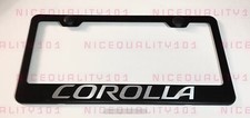 Corolla Stainless Steel Black Finished License Plate Frame Holder Rust Free
