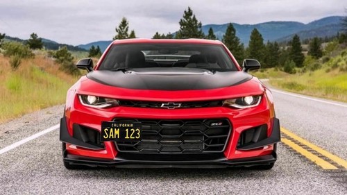 Black Bumper Tow Hook License Plate Mount Bracket For Chevrolet Camaro 2016-up - Picture 8 of 10