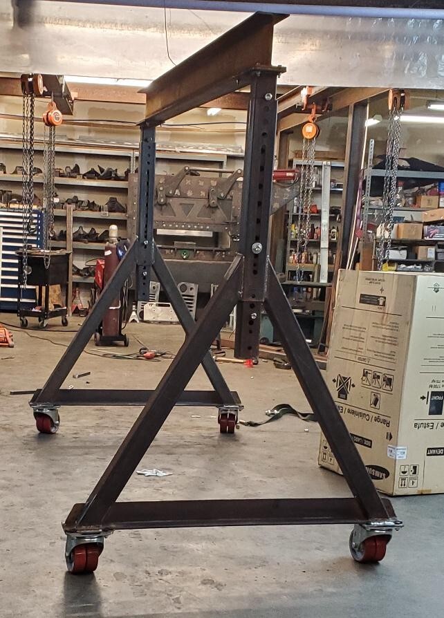 5 Ton Manual Adjustable Height Mobile Gantry Crane eBay