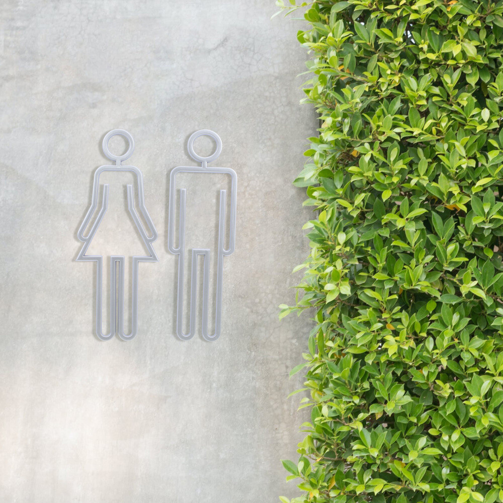 2 Pairs Male Female Wall Art Men Women Decorations Toilet Sign Wall