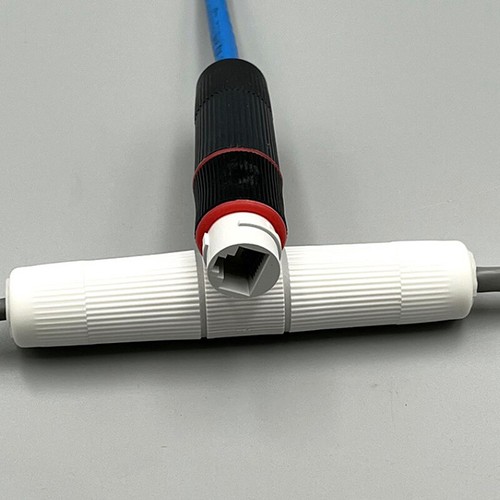 RJ45 Docking Connector Ethernet Network Straight-through Waterproof IP67 Header - Photo 4/11