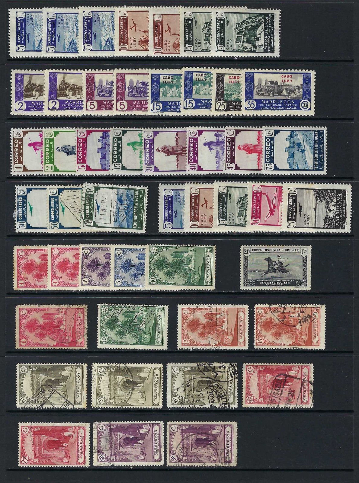 SPANISH MOROCCO. IFNI. CAPE JUBY. 1920s USED AND HINGED MINT GROUP. eBay