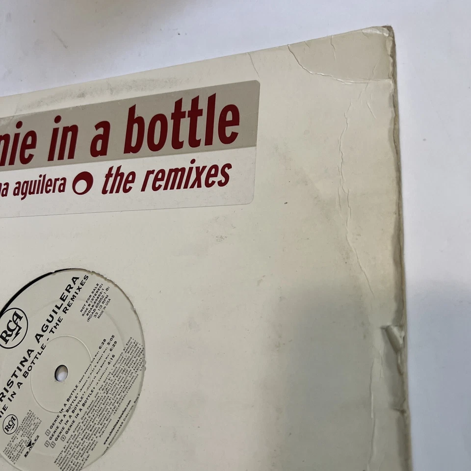 Christina Aguilera White-Label Promo 12" Single Genie In A Bottle The Remixes Foto 3 de 4