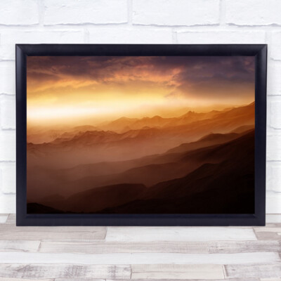 Dreams Dream Fog Mist Light Layer Mountain Bromo Sand Wandkunstdruck