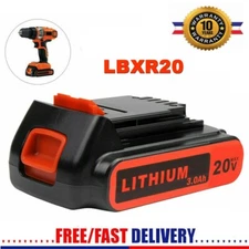 replacementFor Black and Decker 20V MAX Lithium-ion Battery 20Volt 3.0Ah LBXR20 