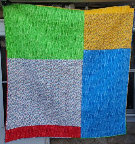 Flip Flop Summer Quilt 66" x 67" Throw Afghan Blanket - Picture 2 of 7