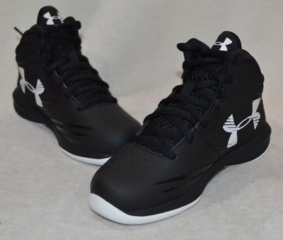 black and white under armour basketball shoes