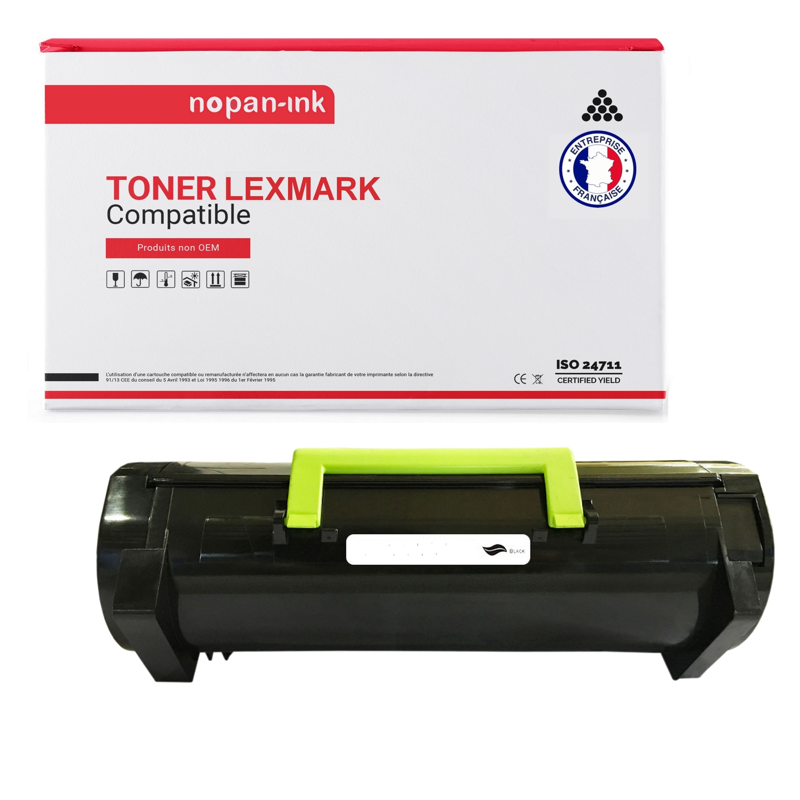 Toner Lexmark 602XE compatible noir haute capacité pour imprimantes MX611