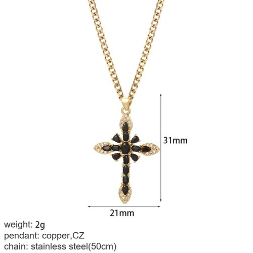 Collier Croix Jésus Acier Inoxydable Pendentif Homme Femme Bijoux Religieux Mode - Picture 8 of 39
