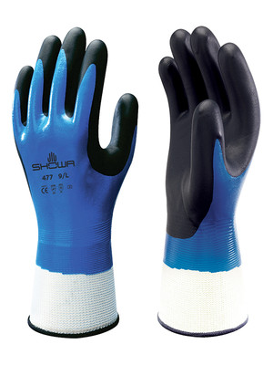 Showa  477 Insulated Nitrile Foam Grip Glove,Waterproof/Windproof, 1 Pair Medium