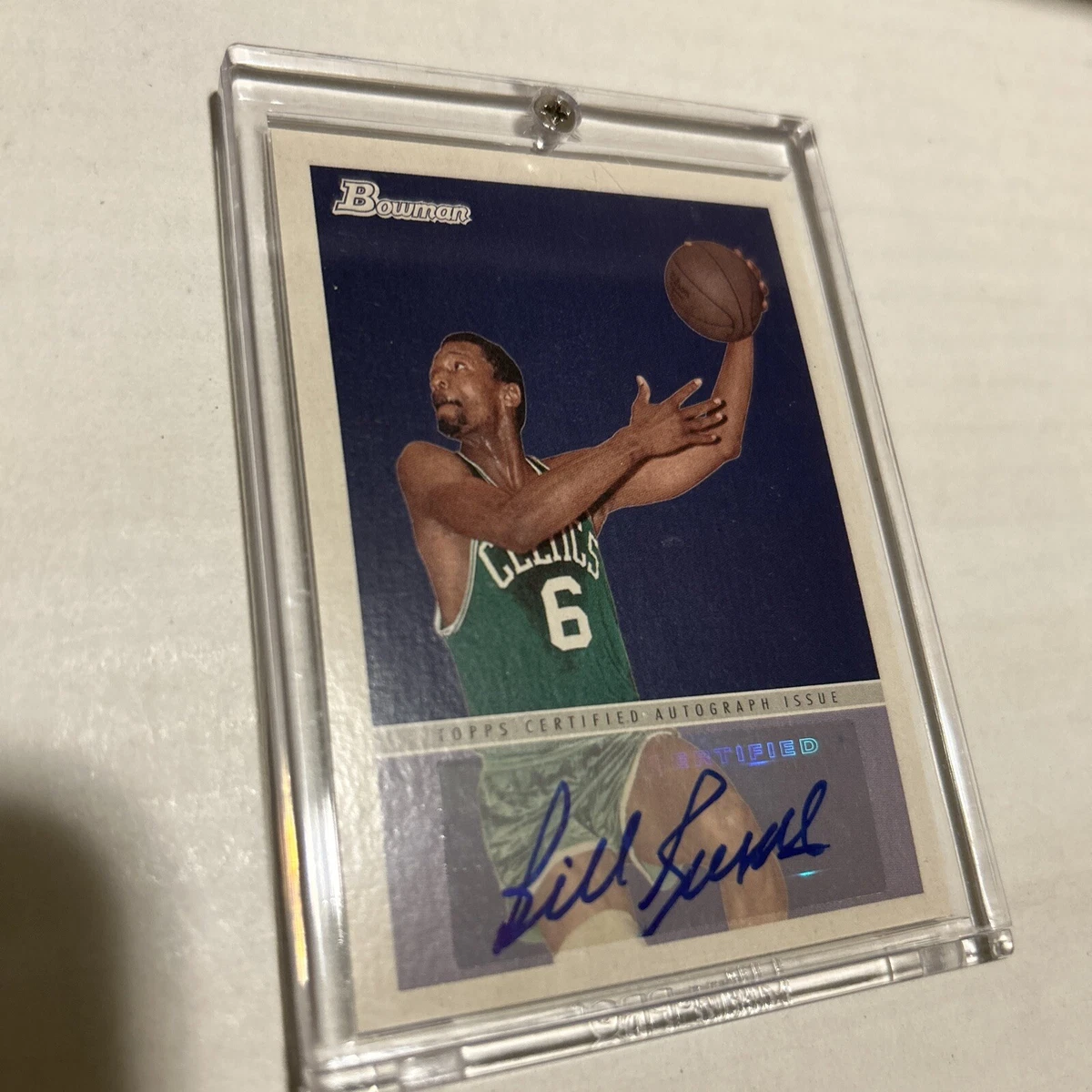 BILL RUSSELL 2009-10 TOPPS BOWMAN 48 SP AUTO BOSTON CELTICS HOF SIGNED CARD MVP