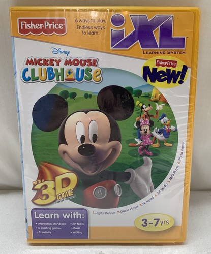 Fisher Price iXL Learning System Software Mickey Mouse Clubhouse 3D Ages 3-7 BN5 - 第 1/2 張圖片