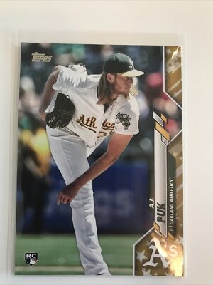 2020 TOPPS FACTORY SET GOLD STAR PARALLEL SP #251 AJ PUK RC OAKLAND A'S