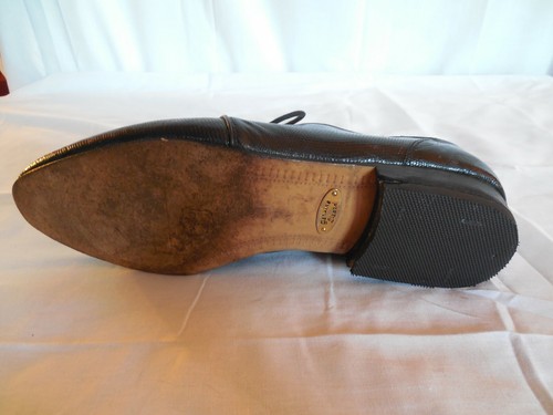 Giorgio Brutini private collection genuine lizard men's blk oxfords shoes sz 9m - Afbeelding 6 van 6