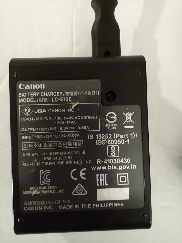 Genuine Canon Camera Battery Charger LCE10E LCE10 Fits T3/T5/T6/T7