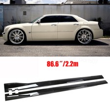 For Chrysler 300 86.6 Side Skirt Extension Rocker Panel Splitter Glossy Black