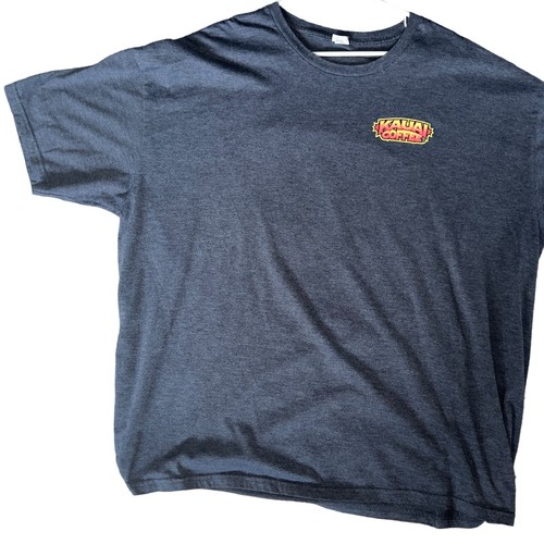 Kauai Coffee Hawaii Rooster Alarm Graphic T Shirt Mens 3XL Gray Promo Souvenir - Picture 5 of 8