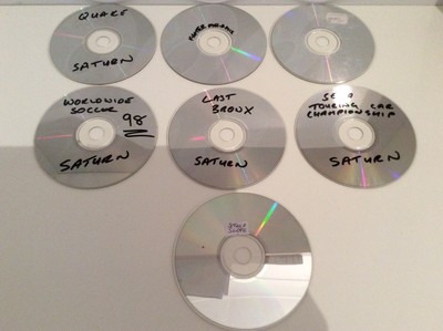 Sega Saturn Silber Promo Discs nur Bundle World Wild Soccer 98 + 6