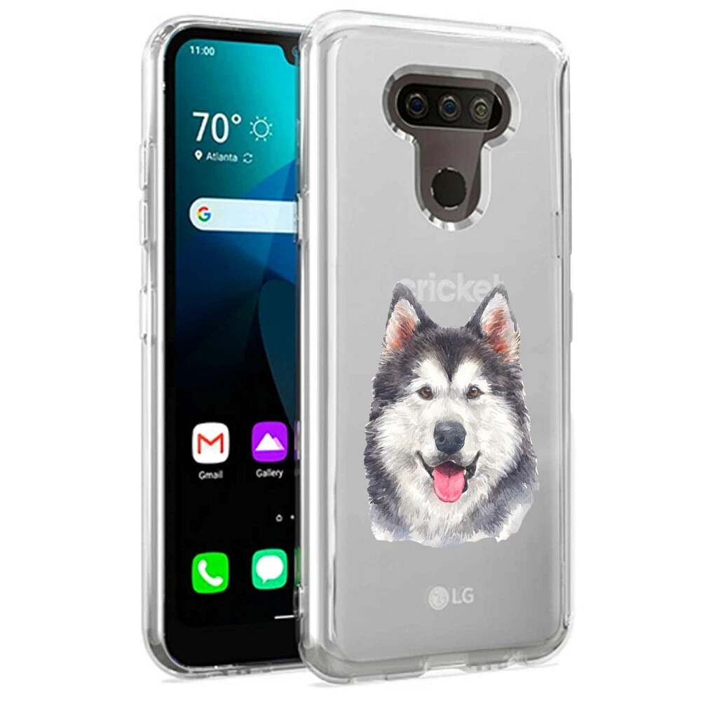 Phone Case for LG Harmony 4,Premier Pro Plus,K41, Dog Watercolor 8 Print
